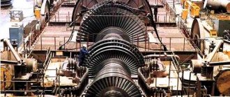 The picture shows a steam heating turbine of relatively low power