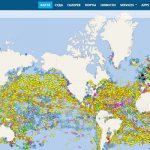 VesselFinder real-time map